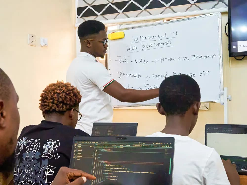 Learners coding at Loctech Enugu