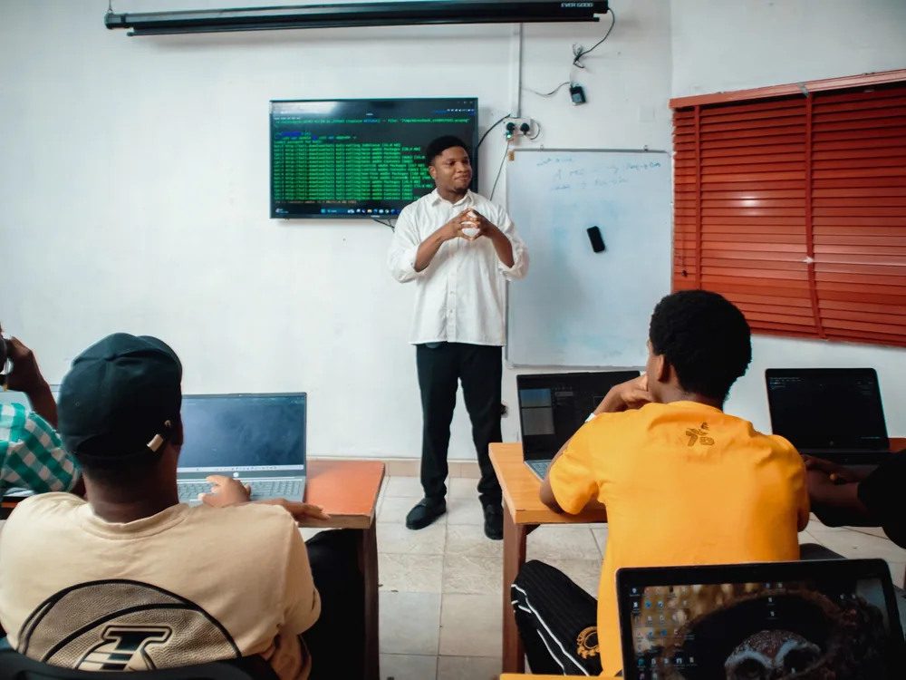 An instructor teaching a class at Loctech Port Harcourt